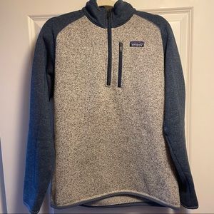 Patagonia Better Sweater 1/4-Zip Fleece - Tan/Blue (M)